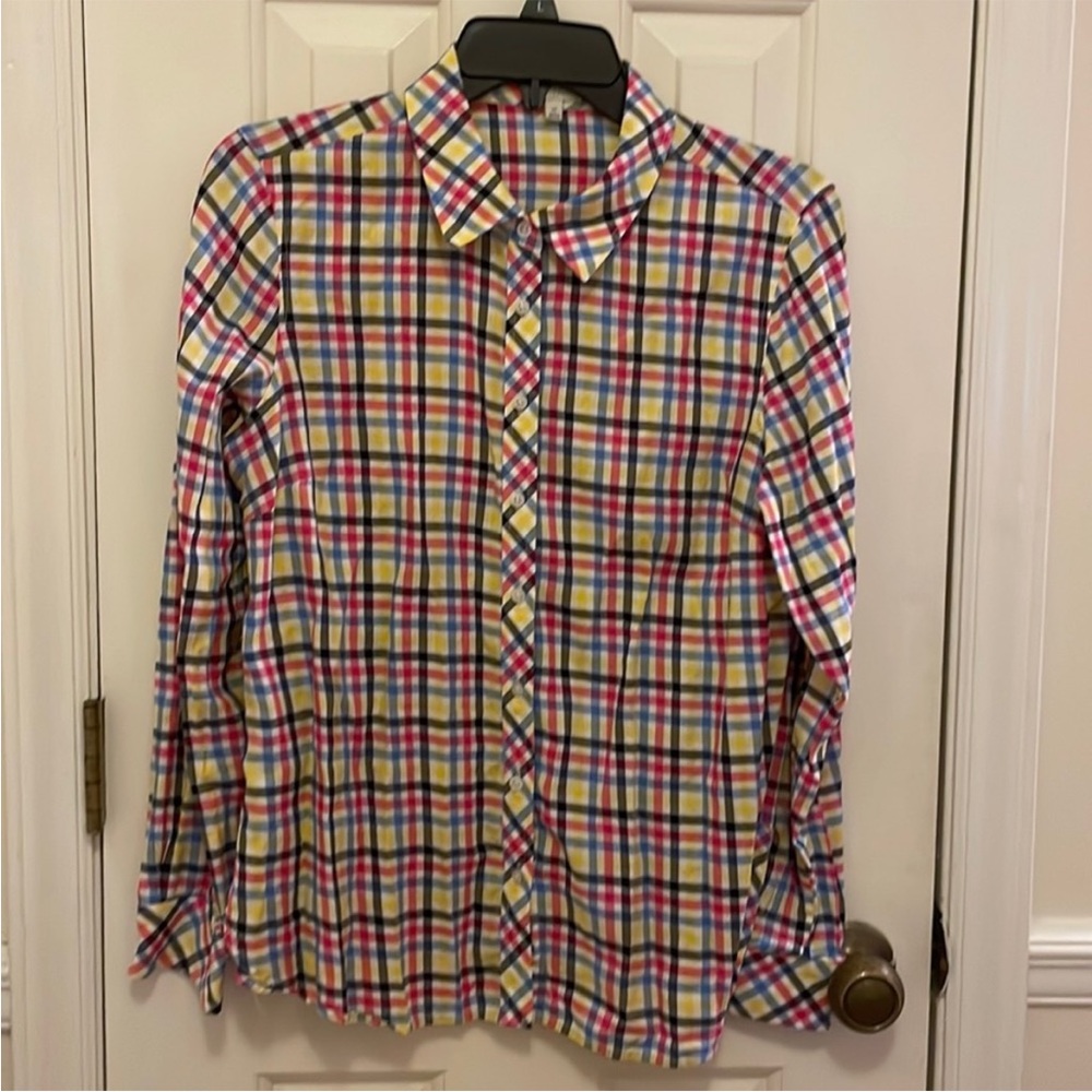 Talbots Plaid Cotton Shirt